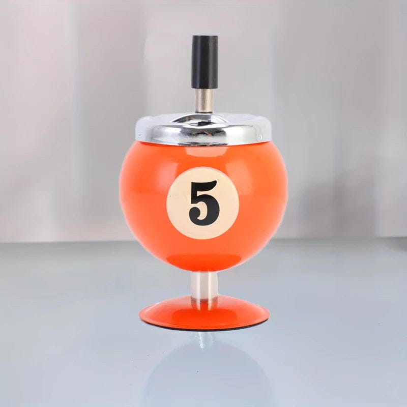 Cendrier billard avec couvercle Belo Orange