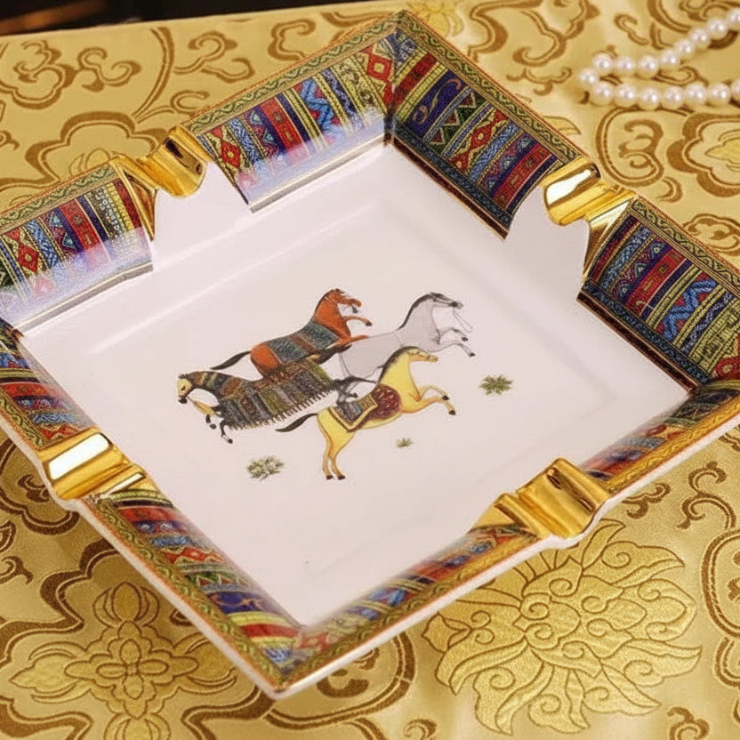 Cendrier design porcelaine Office 20x20cm