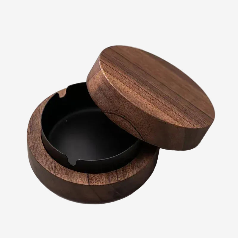 Cendrier en bois <br> Leto Black G3444C