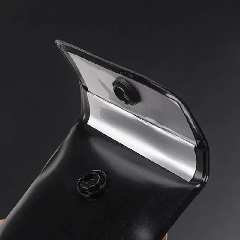 Mini Pocket Ashtray Potable Storage Bag Tied with Cigarette Case Outdoor Smoking Cigarette Cigar Travel Fireproof with Elastic black