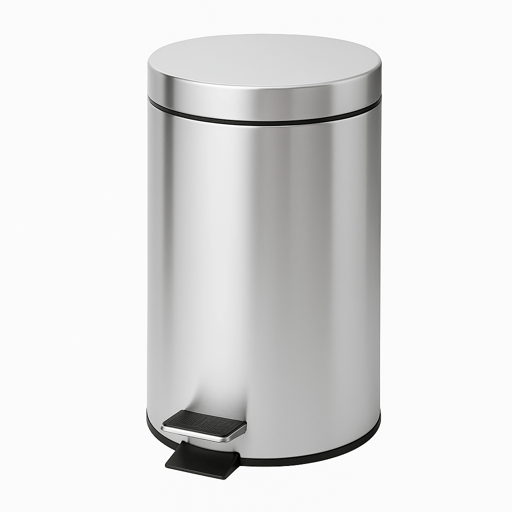Petite poubelle à pédale Emilia | Poubellisima Argent / 3L