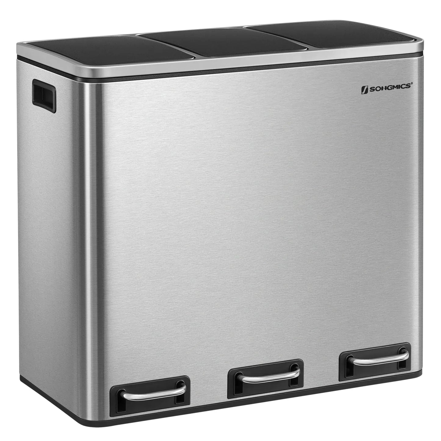 Poubelle 3 compartiments <br> Stellina Argent / france