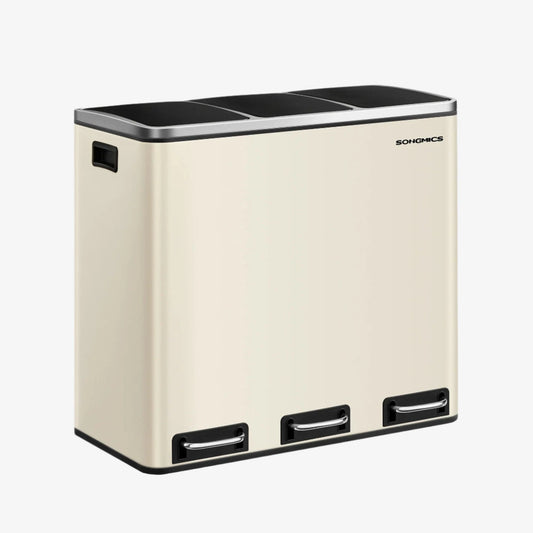 Poubelle 3 compartiments Celia | Poubellisima Beige Sable / 3x18L