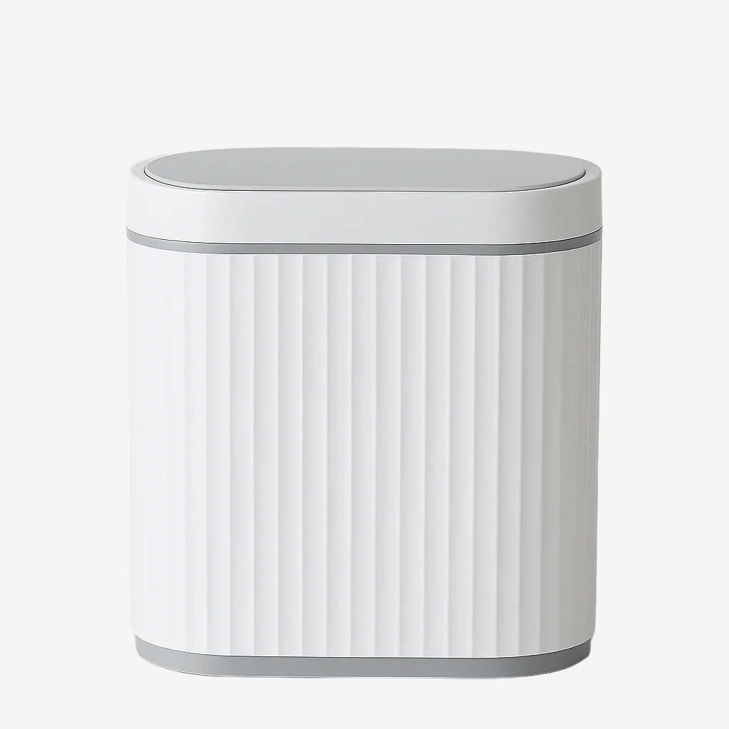 Poubelle à induction Graffiata | Poubellisima Blanc/Argent / 7L