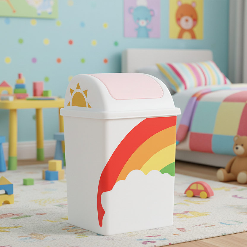 Poubelle chambre enfant Arcobaleno | Poubellissima Arc en ciel