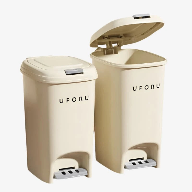 Poubelle cuisine à pédale 10L Uforu | Poubellisima Blanc / 10L