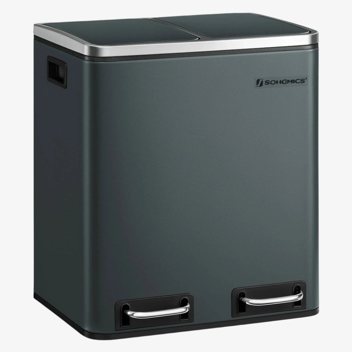 Poubelle de cuisine à pédale 30L Agata | Poubellisima Gris Anthracite / 2x15L