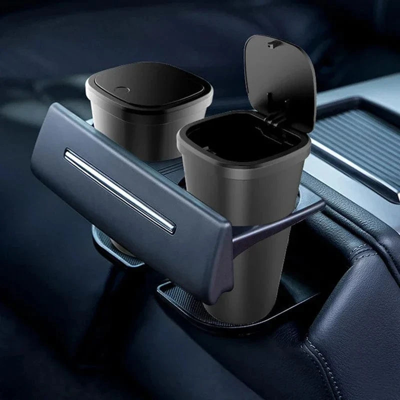 Poubelle de voiture porte-gobelet Aduo | Poubellisima Noir