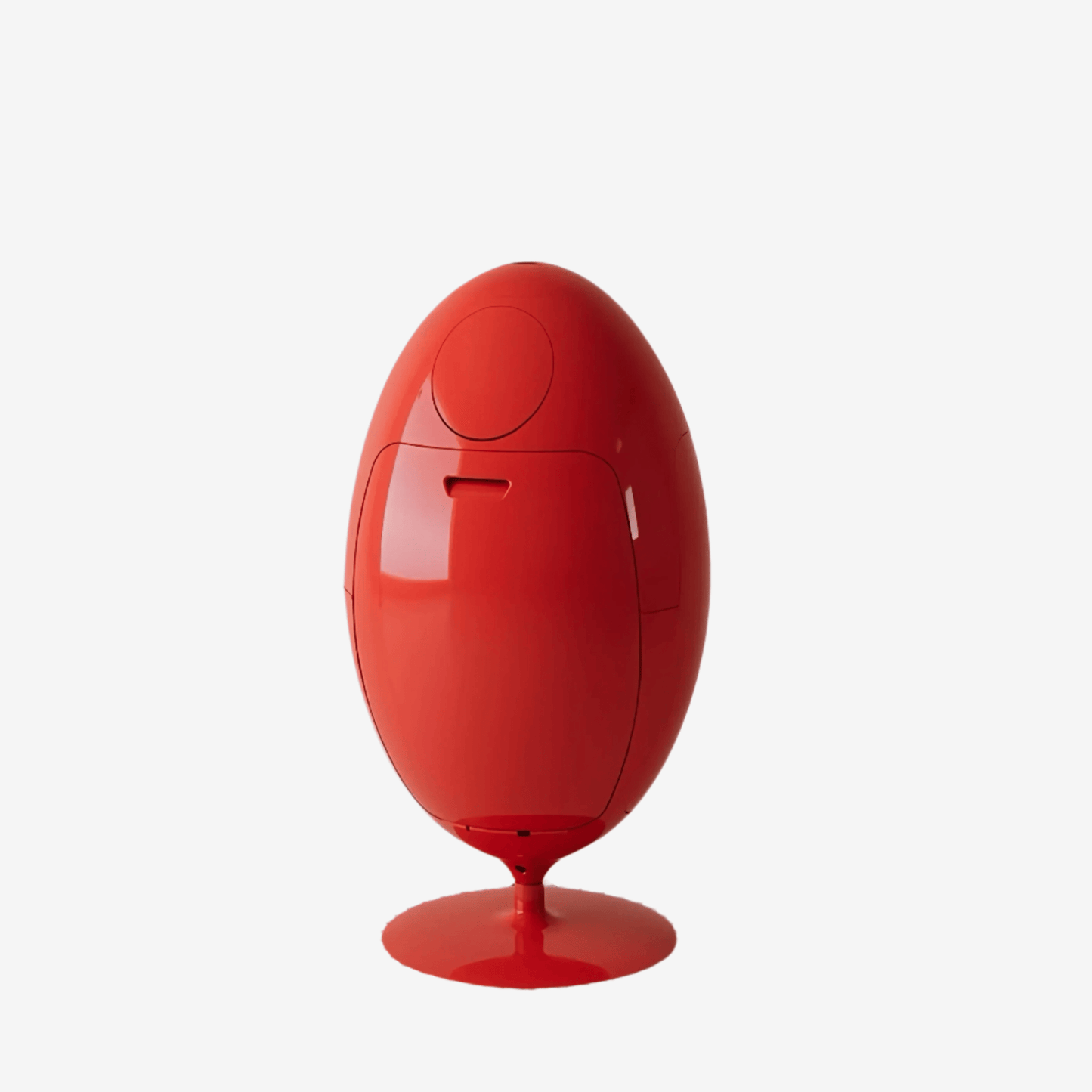 Poubelle en forme d'oeuf Rettile | Poubellisima Rouge / 45x84cm