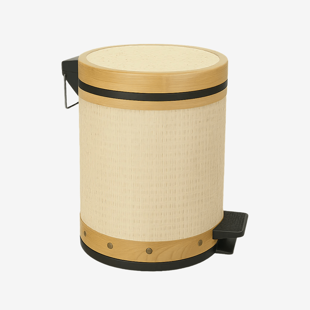 Poubelle en rotin Artigianale | Poubellisima Blanc / 5L