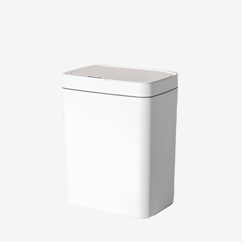 Poubelle salle de bain Sensuale grande | Poubellisima Blanc-Argent / 18L