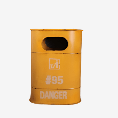 Poubelle vintage Pericolosa | Poubellisima Jaune / 65x48x28cm