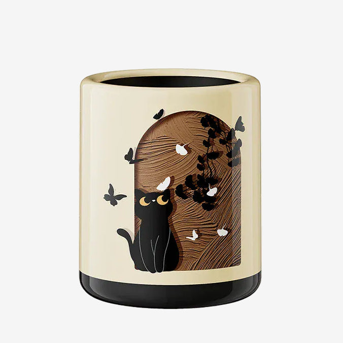 12L UFORU Lovely wind dustbin household living room large capacity double layer plastic resistant to fall without cover type dustbin