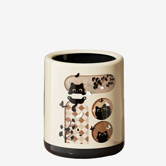 Poubelle cylindrique chat Patita | Poubellissima