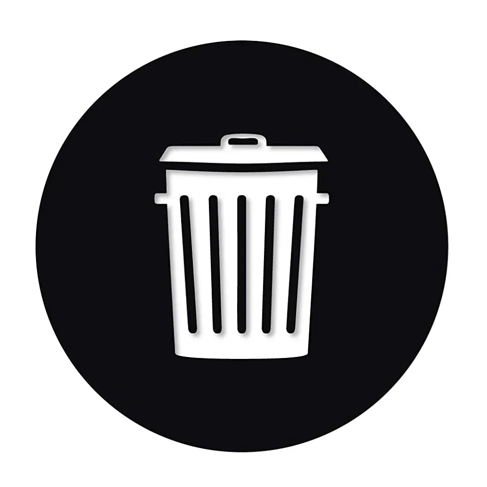 Autocollant poubelle | Poubellissima Noir / 10CM X 10CM