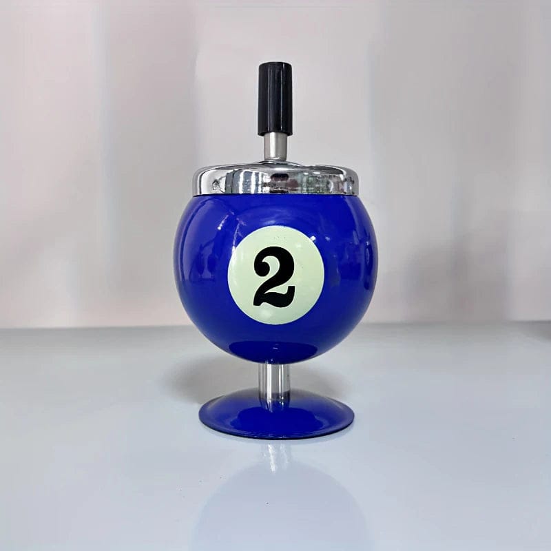 Cendrier billard avec couvercle Belo Bleu