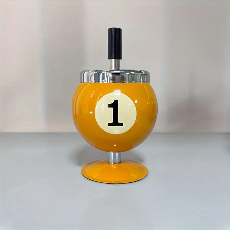 Cendrier billard avec couvercle Belo Jaune