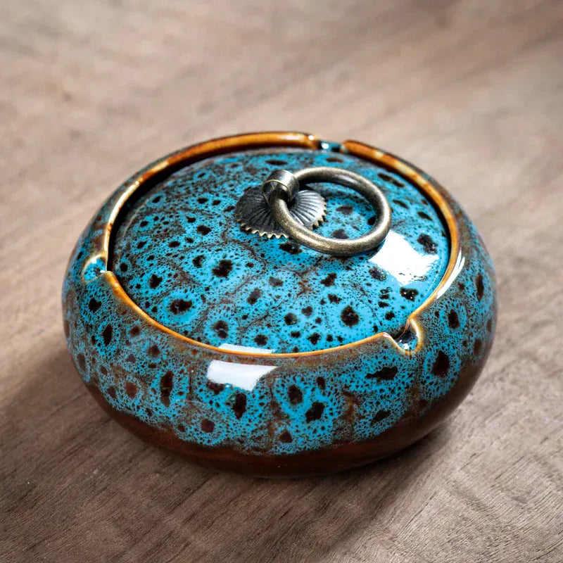 Cendrier cÃ©ramique Ã  couvercle <br> Parna A2