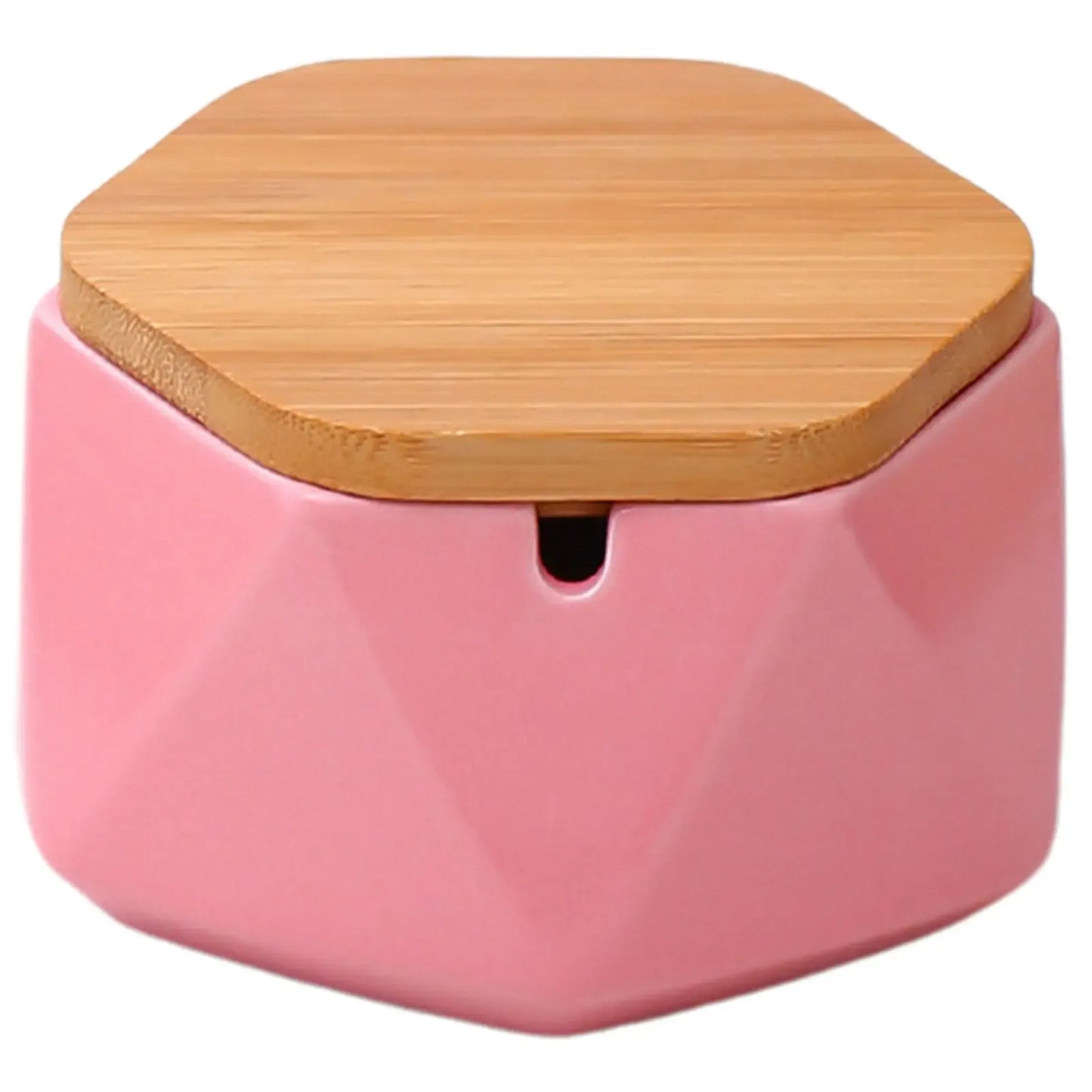 Cendrier design avec couvercle bambou Léna | Poubellissima Rose