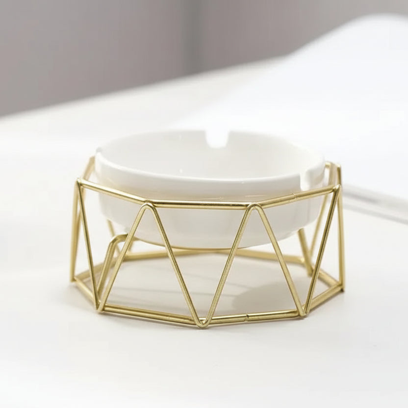 Cendrier design nordique Nicea Or