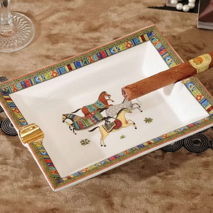 Cendrier design porcelaine <br> Office 19x15cm