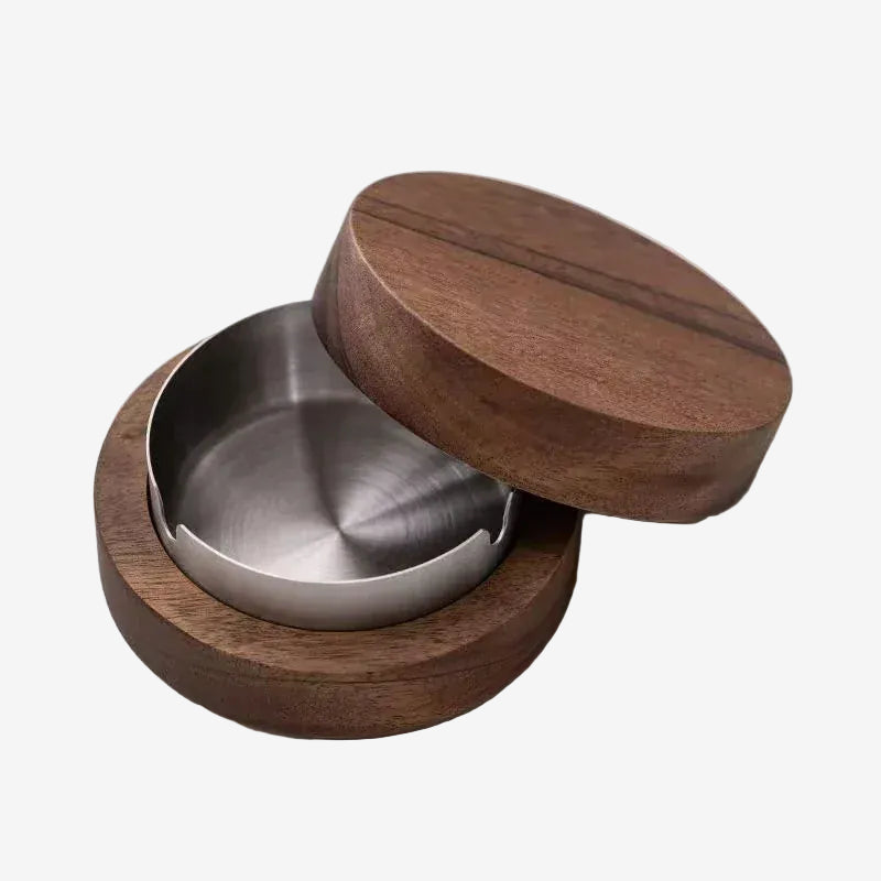 Cendrier en bois <br> Leto Silver G3444A