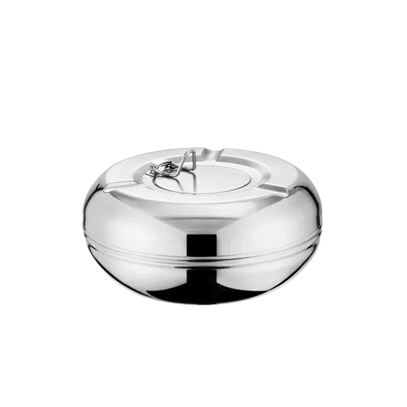 Cendrier inox design <br> Cina Argent