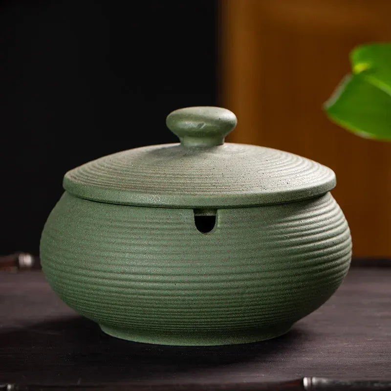 Cendrier marocain en céramique <br> Isma Vert