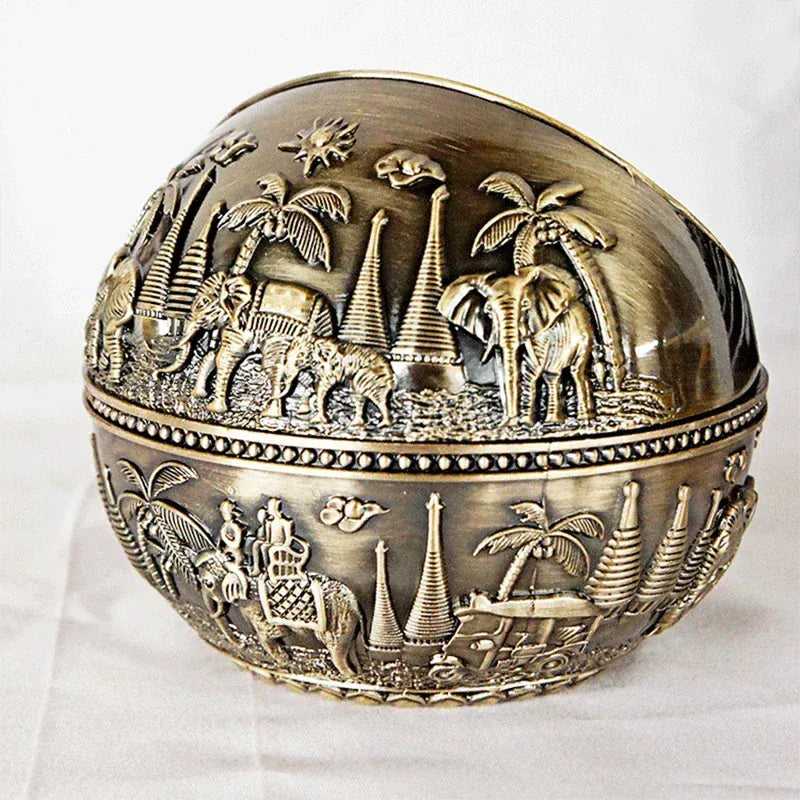 Cendrier mÃ©tal Ã  couvercle <br> Lanka Honggu