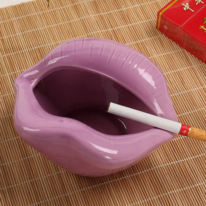 Cendrier original bouche Bocca | Poubellissima Violet