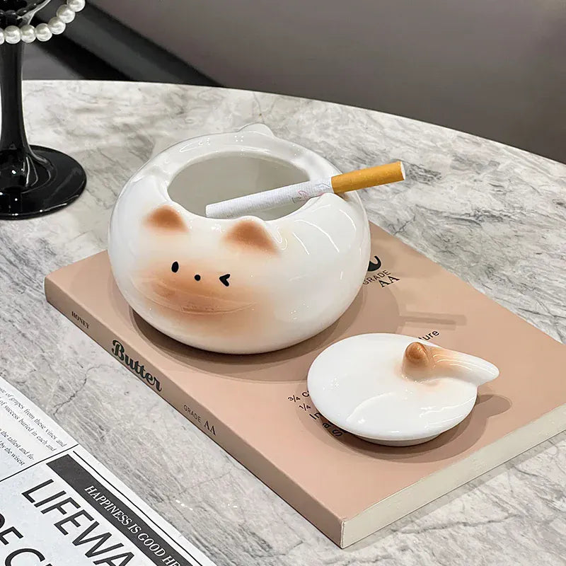 Cendrier original céramique <br> Chat