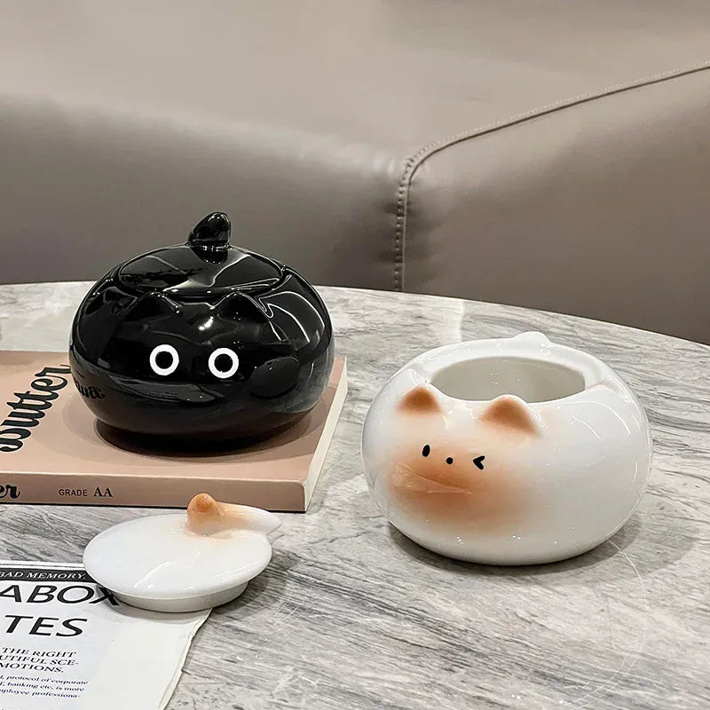 Cendrier original céramique <br> Chat