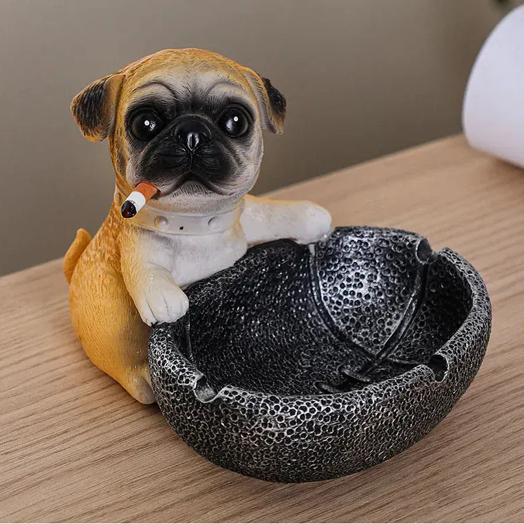 Cendrier original intérieur Puppy | Poubellissima Gris-Clair