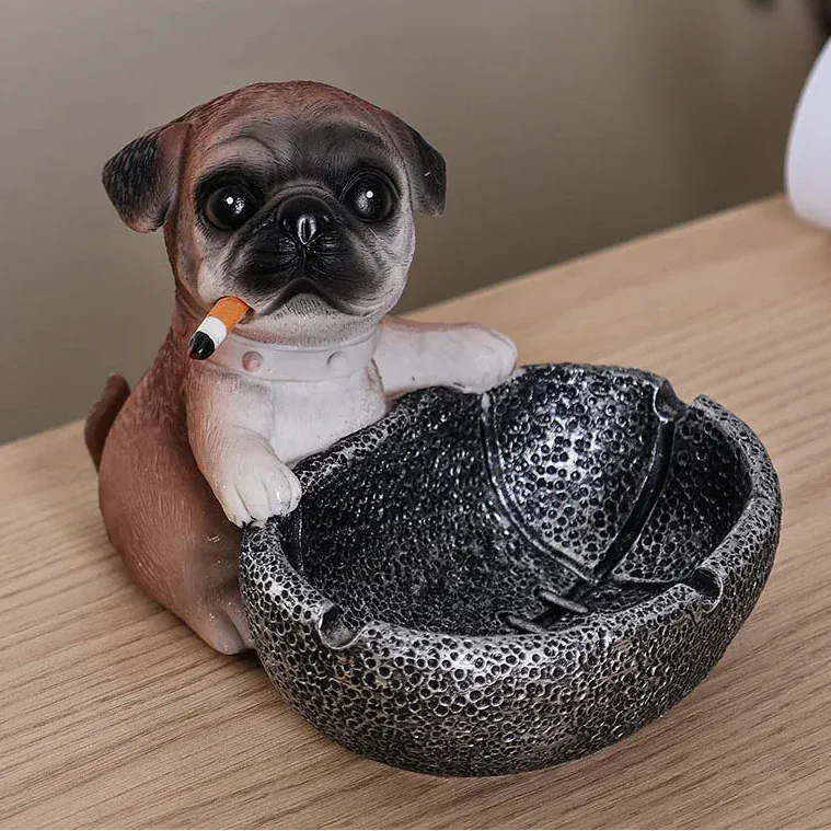Cendrier original intérieur Puppy | Poubellissima Gris-Foncé