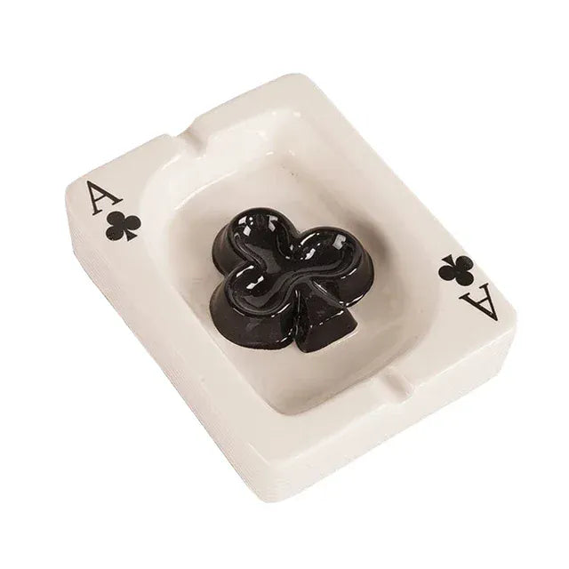European Poker Ashtray Red Heart A Creative Porcelain Ashtray Fashion Trend Household Merchandises Desk Cleaning Household Items Black2