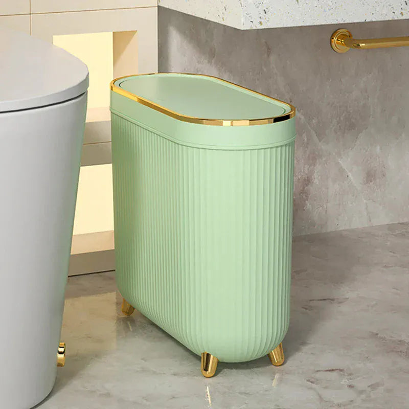 Luxury Large Capacity Trash Can Gold Luxury Trash Can High push Plastic Kitchen Trash Can with Lid Bathroom Trash Can With lid 3 / China Mainland