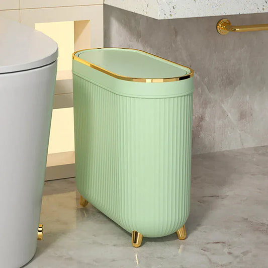 Luxury Large Capacity Trash Can Gold Luxury Trash Can High push Plastic Kitchen Trash Can with Lid Bathroom Trash Can With lid 3 / China Mainland