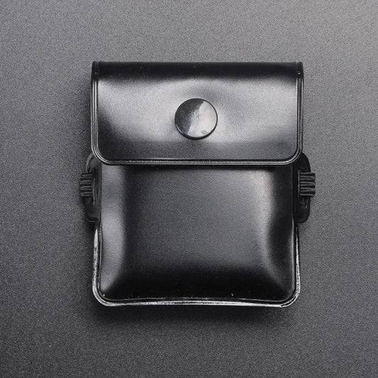 Mini Pocket Ashtray Potable Storage Bag Tied with Cigarette Case Outdoor Smoking Cigarette Cigar Travel Fireproof with Elastic black