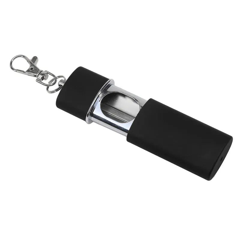 Portable Pocket Ashtray with Keychain Fireproof Metal Ashtray Metal Cigar Ash Storage Organizer Outdoor Smoking Ash Holder black