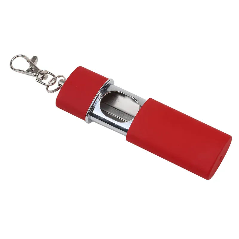 Portable Pocket Ashtray with Keychain Fireproof Metal Ashtray Metal Cigar Ash Storage Organizer Outdoor Smoking Ash Holder red