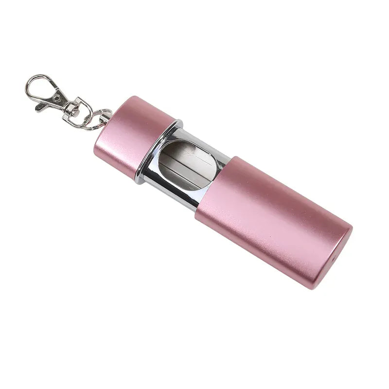 Portable Pocket Ashtray with Keychain Fireproof Metal Ashtray Metal Cigar Ash Storage Organizer Outdoor Smoking Ash Holder rose gold