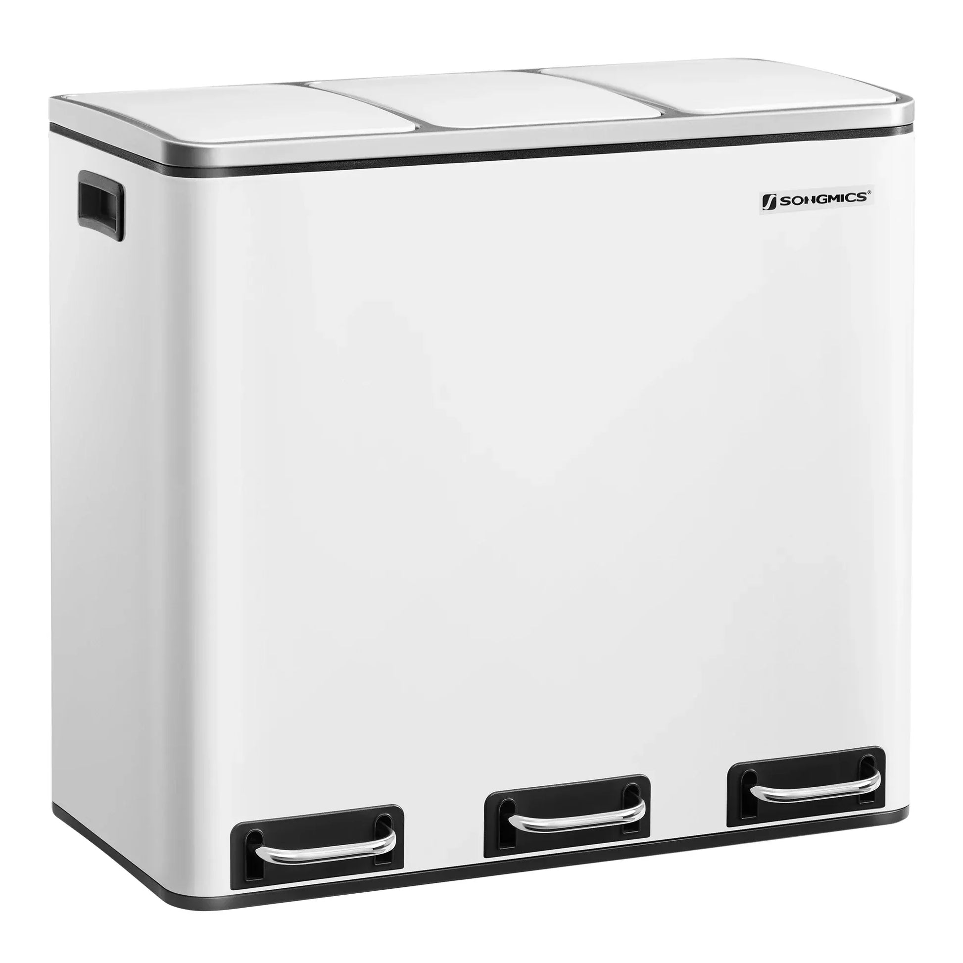 Poubelle 3 compartiments <br> Stellina Blanc / france