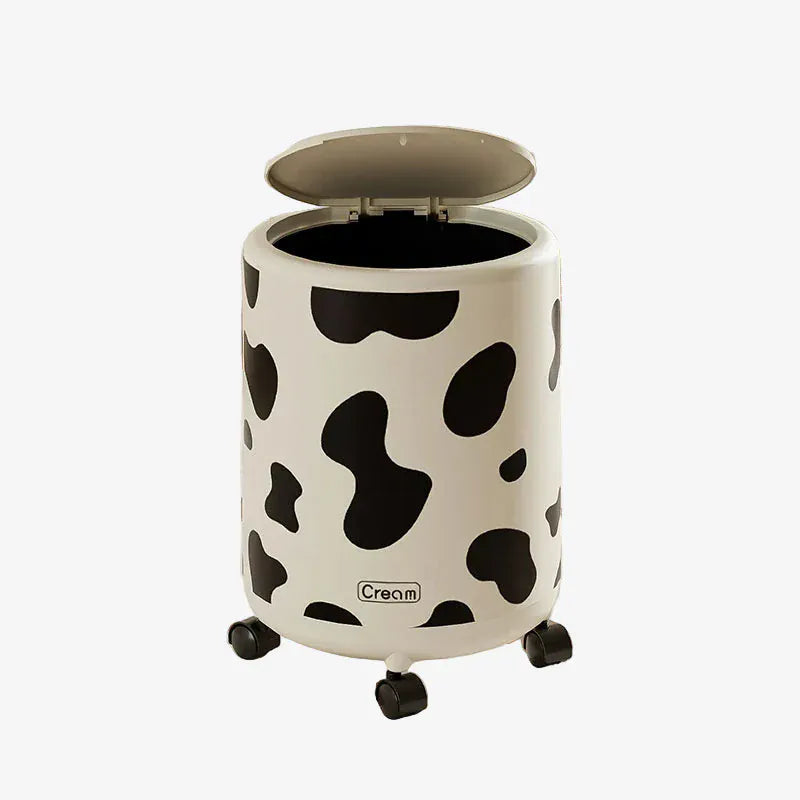 Poubelle à roulettes Mucca | Poubellissima Blanc / 15L