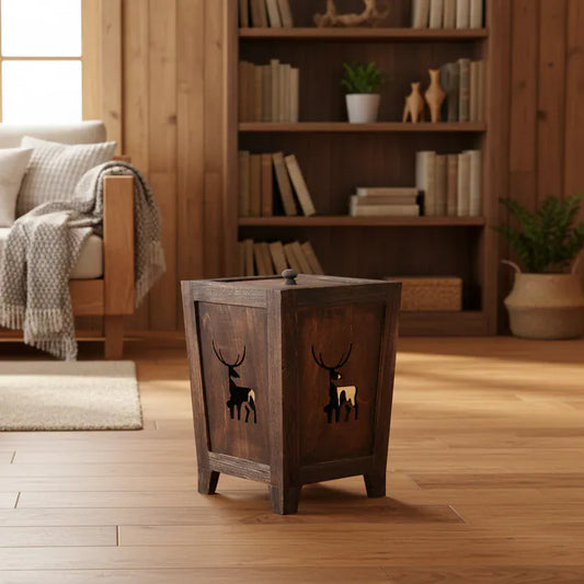 Poubelle antique en bois Cervo | Poubellissima 15L / Marron