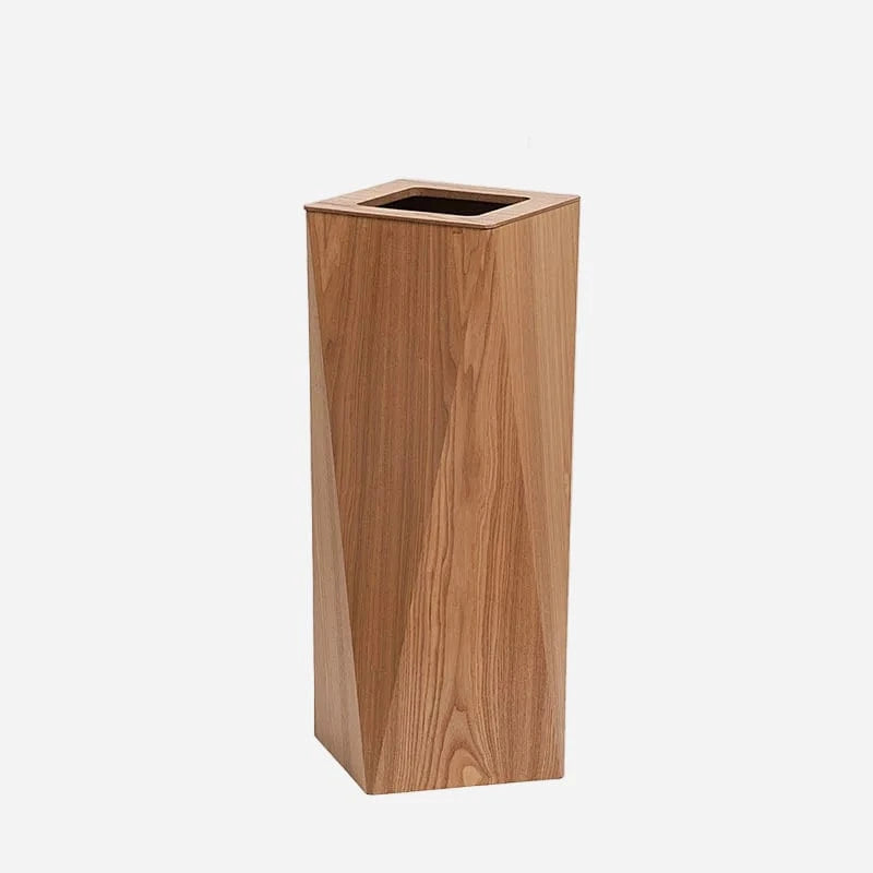 Poubelle bois créative <br> Dina Aperta Bois Clair - 21.5x21.5x60