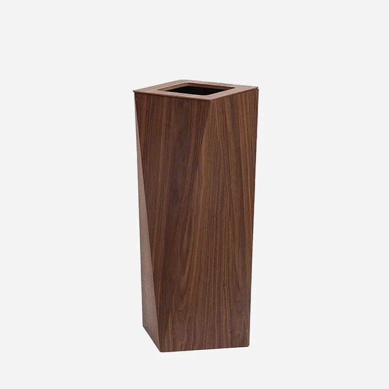 Poubelle bois créative <br> Dina Aperta Bois Foncé - 21.5x21.5x60