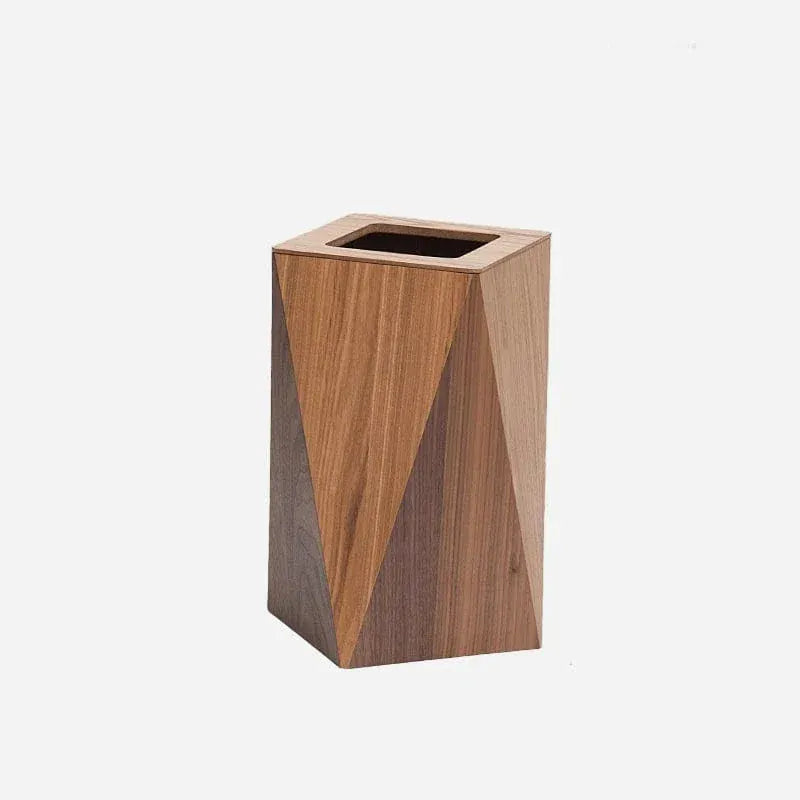 Poubelle bois créative Dina Aperta | Poubellissima Bois Medium - 21.5x21.5x40