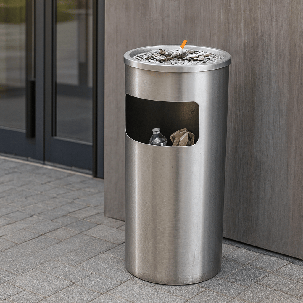 Poubelle cendrier 15L <br> Fuori Argent / 15L