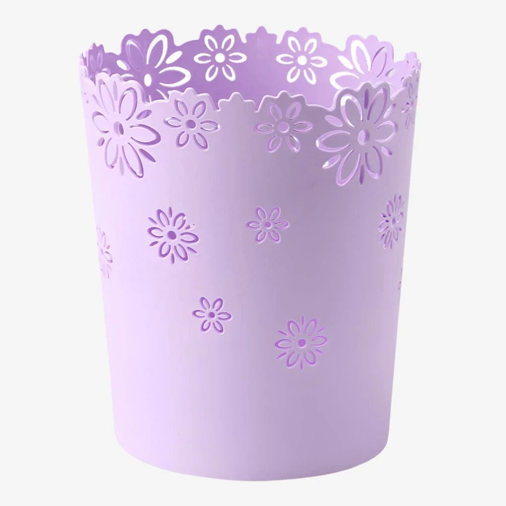 Poubelle chambre fille Rosalia Grande | Poubellisima Mauve / 26x21.5x17.5cm