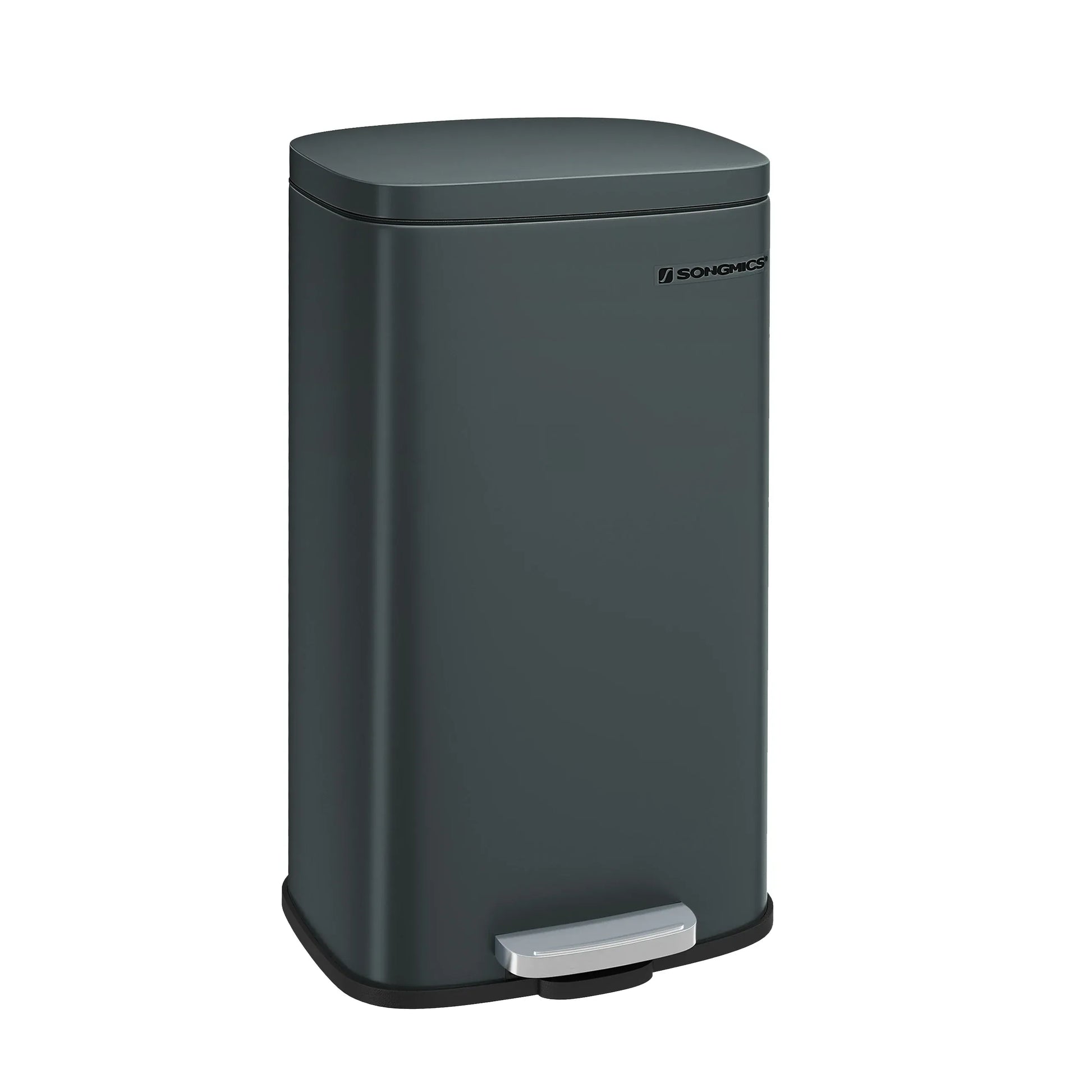 Poubelle de cuisine Ã  pÃ©dale 30L <br> Tiziana gris foncÃ© / france